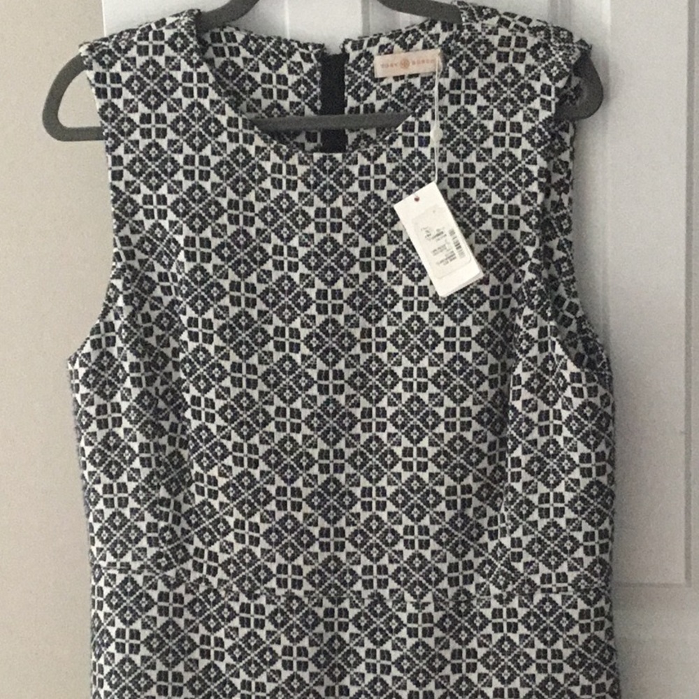 Gorgeous Tory Burch navy and cream dress.  NWT